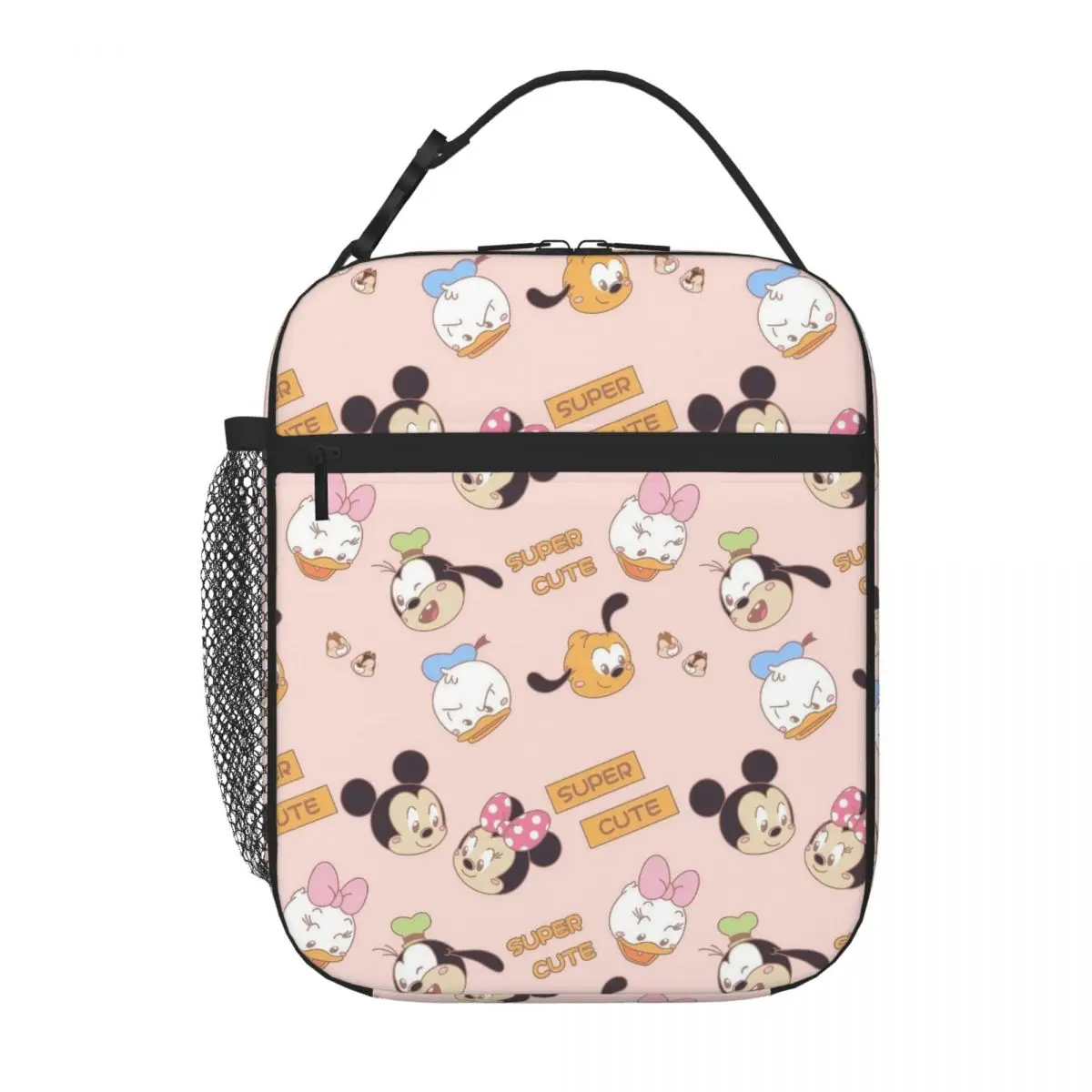 Topolino simpatico cartone animato isolato borsa per il pranzo contenitore per pasti a tenuta stagna borsa termica Tote Lunch Box Office Travel uomo