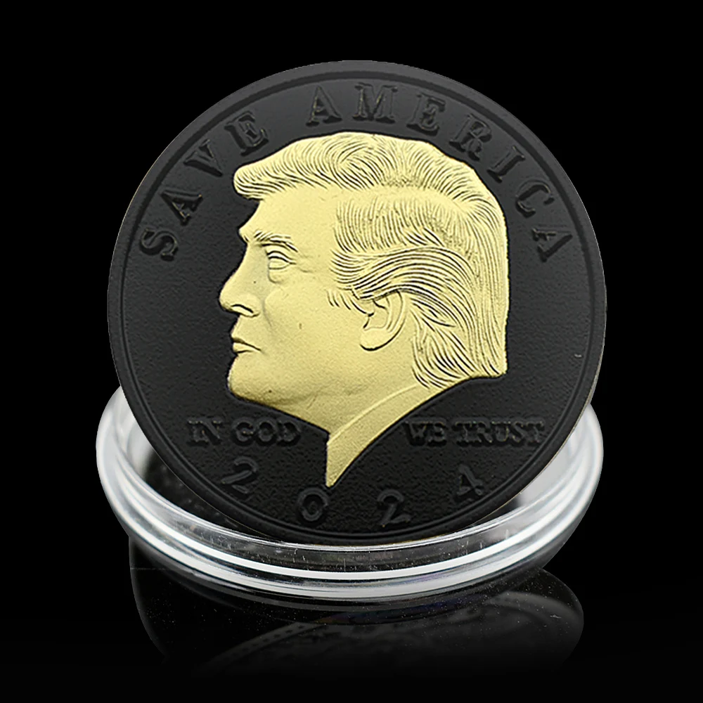 

Gold Plated Donald Trump Commemorative Coin The 47th US President Make America Great Again Collectibles Art Souvenir