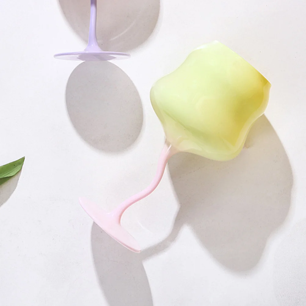 

Crystal Goblet Colored Cup Lightweight Stable Placement Reusable Cocktail Cup Household Party Drinks Glass