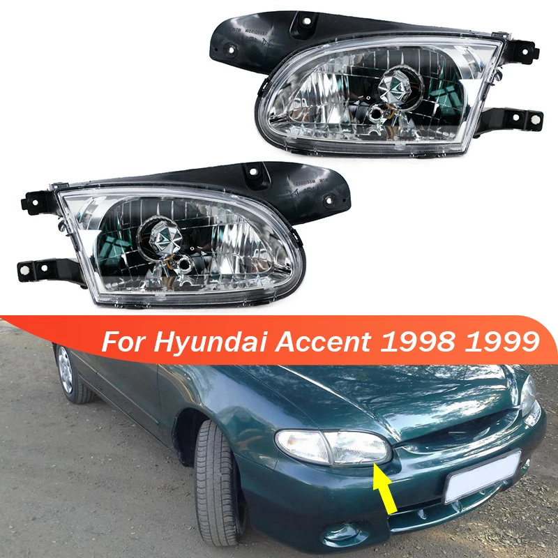 For Hyundai Accent 1998 1999 Front Bumper Headlight Headlamp Daytime Running Light Lamp 92101-22850 92102-22850