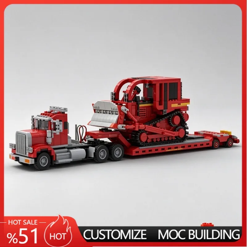 

NEW 1803 Parts Fire Rescue Truck And Bulldozer MOC Building Blocks Model Assembly Toy For funs Birthday Gift Collection Display