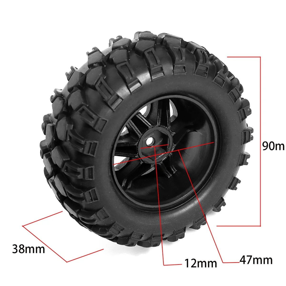 

ATP6 1set/4pcs RC Car Upgrade Tire Kit for 10208 RC Car Upgrade Parts