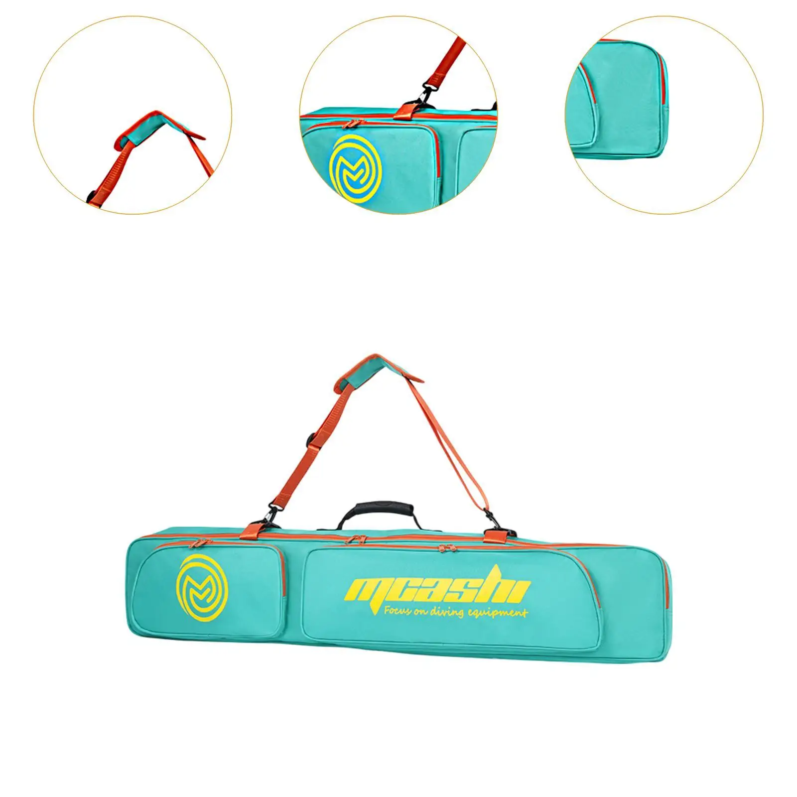 

Дышащая полиэстеровая сумка для длинных ласт с сетчатым отделением для хранения, для плавания, сноркелинга, фридайвинга