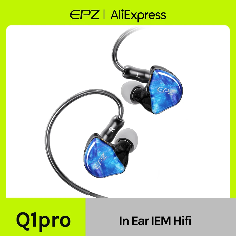 EPZ Q1 Pro Yunshuilan Наушники Проводные HIFI Басовые наушники IEM Игровые наушники-вкладыши MIC Type C 0,78 2-контактный съемный кабель