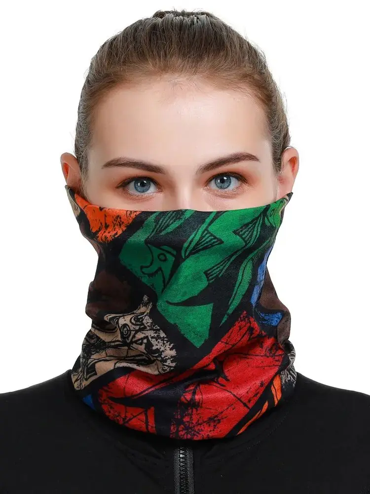 AliExpress NONE Vintage Stamp Design Magic Seamless Bandana For Women Man Retro Cycling Mask Neck Scarf Female Male Bicycle Balaclava Headband