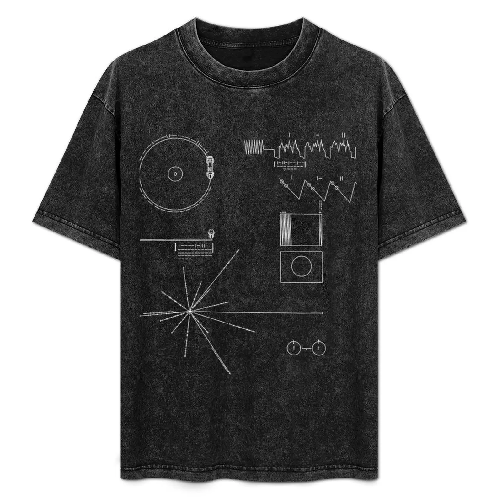 The Voyager Golden Record T-Shirt street wear anime stuff for a boy Aesthetic clothing mens cotton t shirts