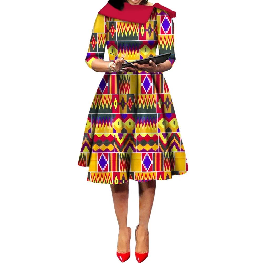 

Sale Fashion Bazin Riche Women African Clothing Lady Dress Party Vestidos Dashiki African Print Dresses for Women Design Vintage