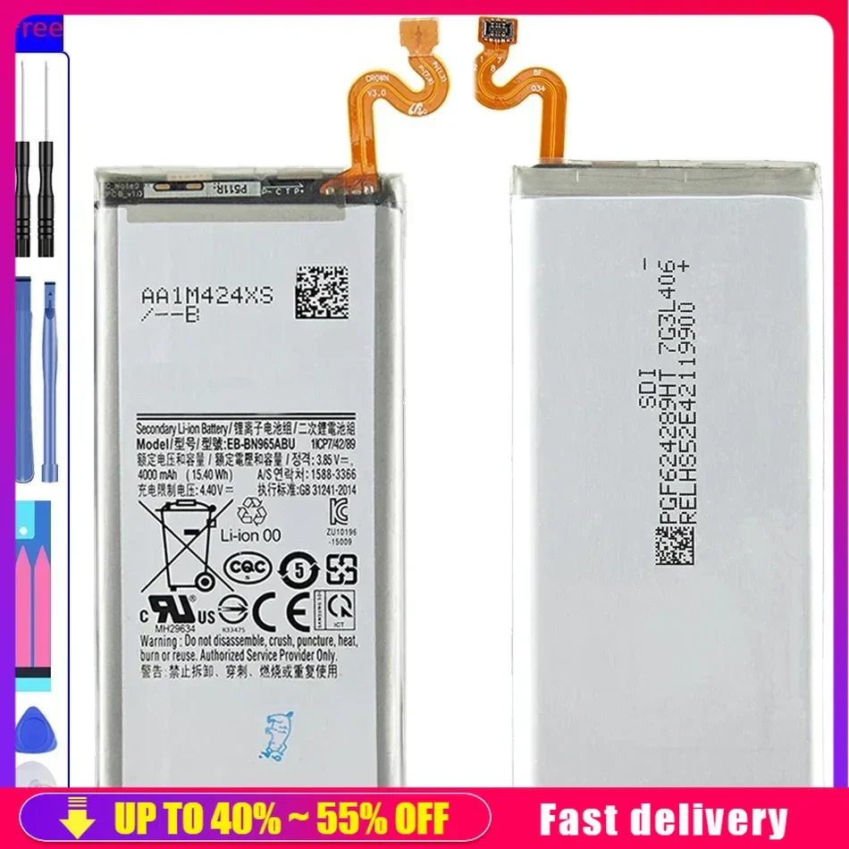 

Replacement Battery For Samsung Galaxy Note9 Note 9 N9600 SM-N9600 Battery EB-BN965ABU 4000mAh EB-BN965ABE