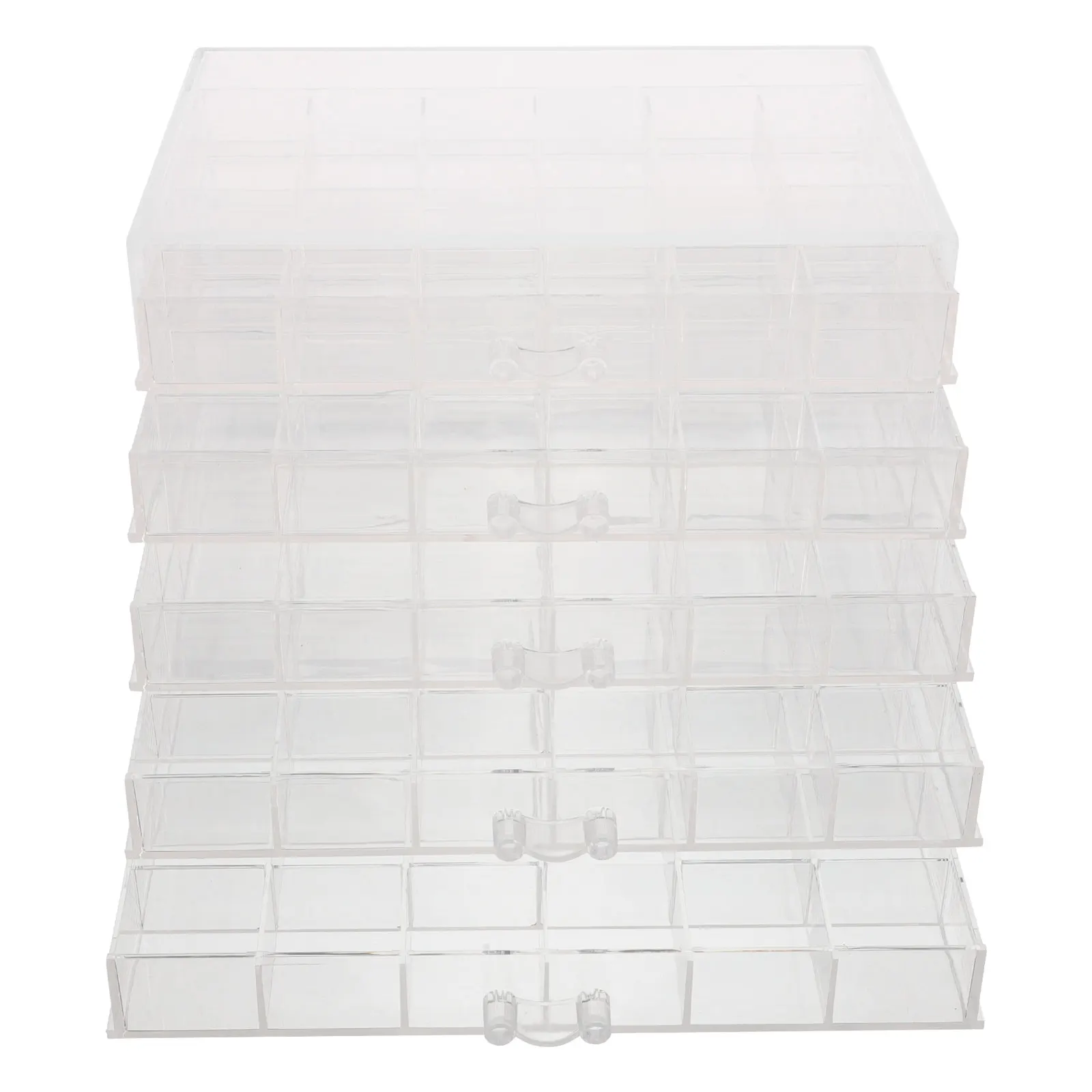 Crystal Rock Collection Organizer Box 120 Compartments Clear Stackable 5 Layer Drawer Storage Case for Kids Adults Minerals