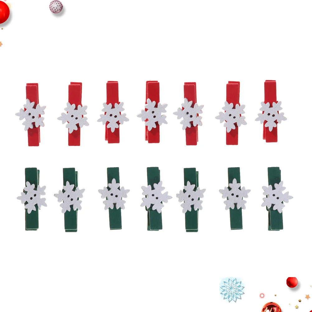 

100Pcs Colorful Wood Photo Clips Paper Holders for DIY Crafting Cards Gifts Christmas Holiday Party Christmas Woooden Clips