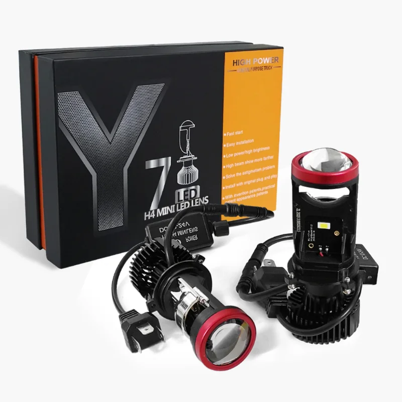 New Y7D Y2 Y1 Y8 Y6D In-line High Power 50 Watt Dual Lens H4 Fisheye Light with Fan