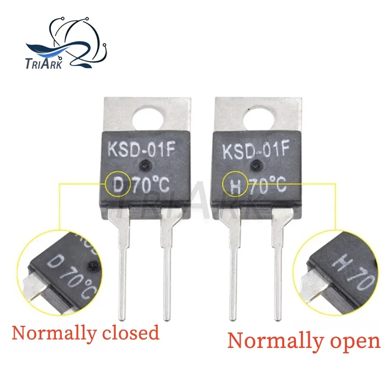

5PCS Normally open H KSD-01F 40 45 50 55 60 70 75 80 85 90 100 110 115 120 125 130℃ Degrees Switch Temperature Sensor Thermostat