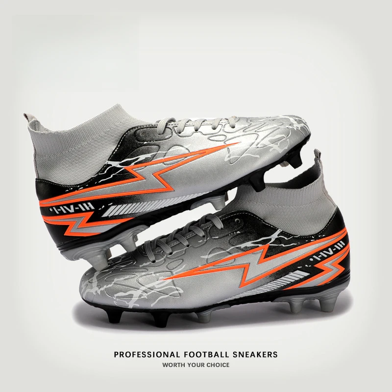 

New Long Spike Football Shoes Boys Adult Competition Middle School Students Children Professional Training Shoes