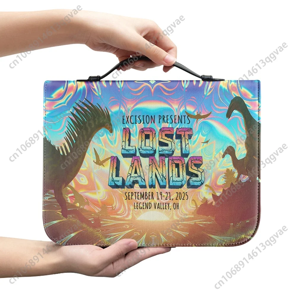 Lost Lands Music Festival Custom Bible Bags Christian Gifts Covers Bible Pack Waterproof Leather Bag Pockets Package Case