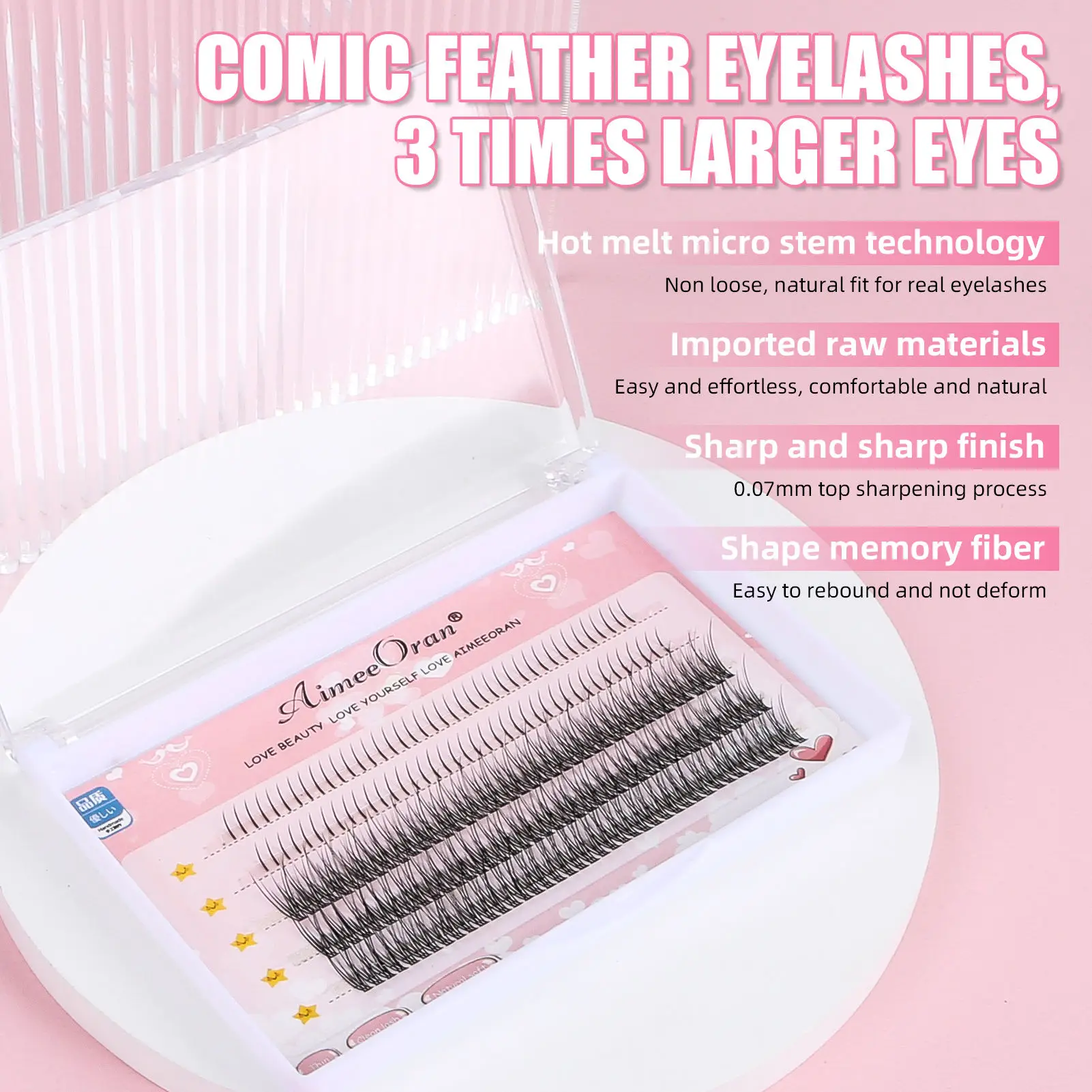 Individual False Eyelashes Grafted Lashes Mixed Realistic Look Lash Extension Kit Gift for Friends Family Members