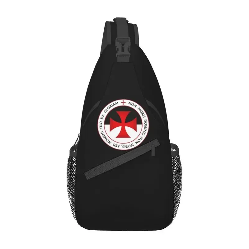 

Knights Templar Cross Sling Bags for Men Cool Christian Crusader Seal Shoulder Crossbody Chest Backpack Traveling Daypack