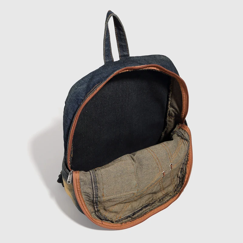 Sacos de denim de água de lavagem vintage para mulheres bolsas de designer de luxo e bolsas 2024 novo em arco decoração grande capacidade mochila de viagem frete grátis chegada rápida