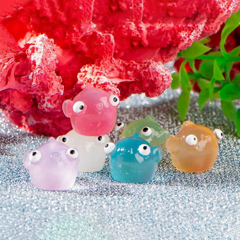 ชุดสัตว์ทะเลปลาทะเลรุ่นเรซิ่น Luminous สัตว์ทะเลขนาดเล็กสีสัน Mini Resin Octopus Fairy Garden