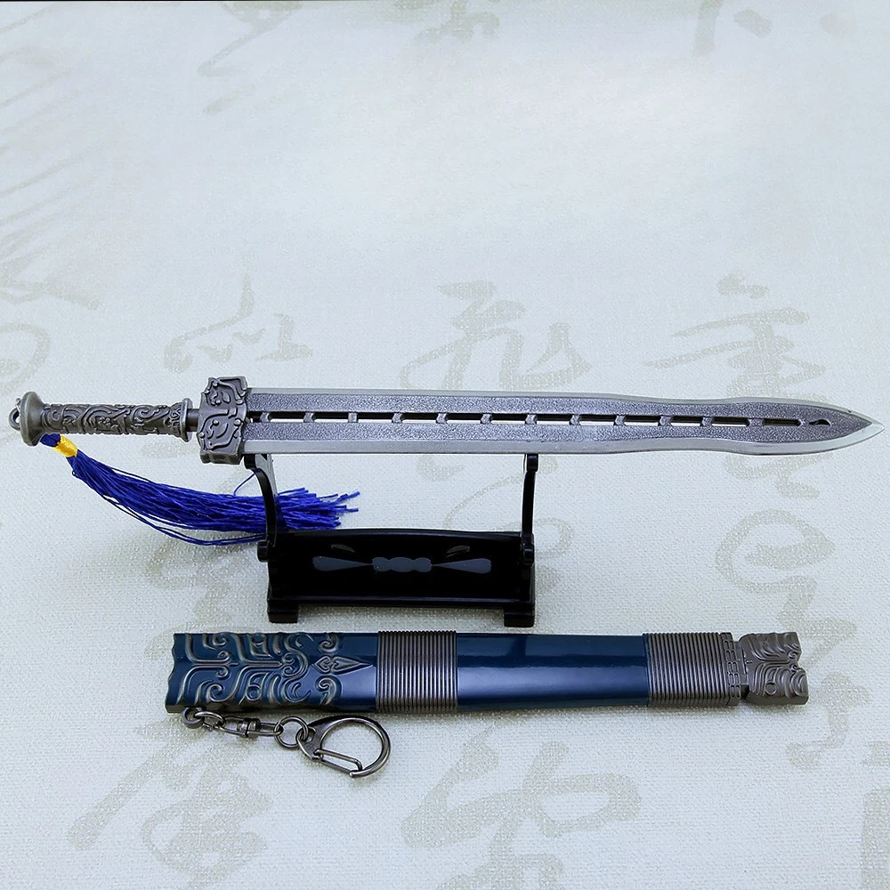 22CM Zwaard Dynastie Ding Ning Wapen Da Xing Zwaard Volledig Metalen Ambachtelijke Model Collectible Bureau Ornamenten Veilig Cosplay Prop Jongen speelgoed