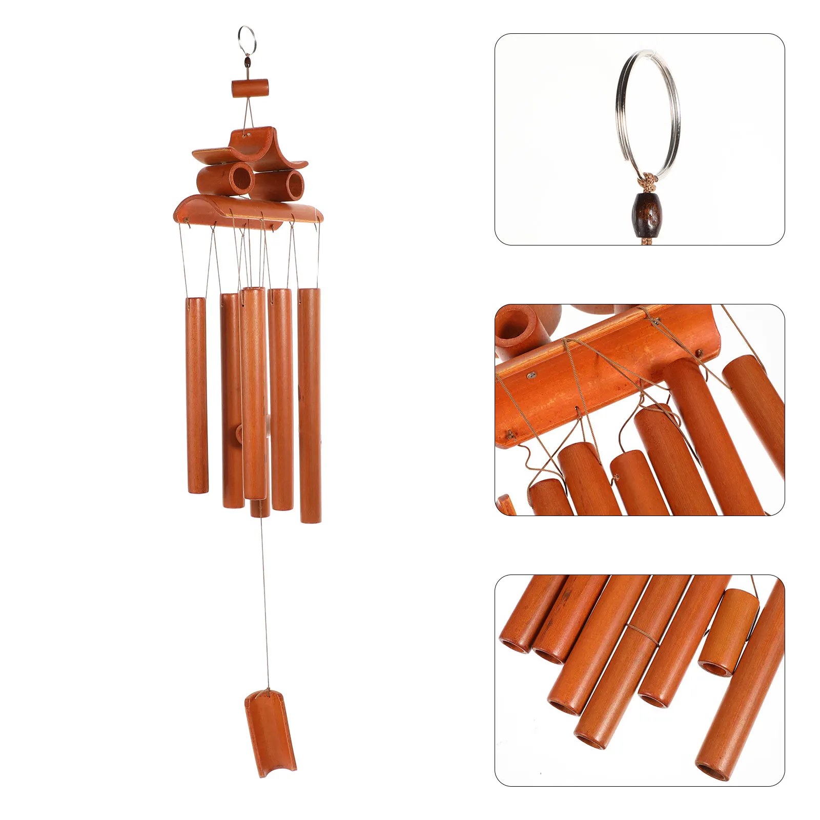 

Bamboo Wind Chime Decoration Creative Hanging Chimes Wood Bell Home Office Shop Gifts Bamboo Wind Bells Pendant