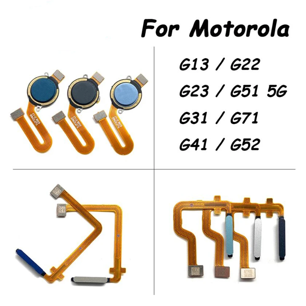 

Для Moto G22 G31 G51 5G G13 G71 G23 G41 G52 Сканер отпечатков пальцев Гибкий кабель Touch ID Датчик Кнопка «Домой» Запасные части для ключей