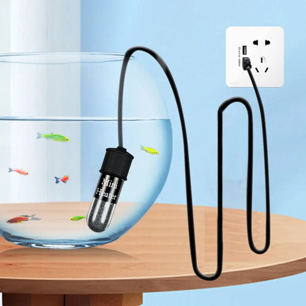 Usb Powered Fish Tank Heater Compact Fish Tank Heating Rod Usb-powered Mini Aquarium Heating Rod with for Tanks for Efficient