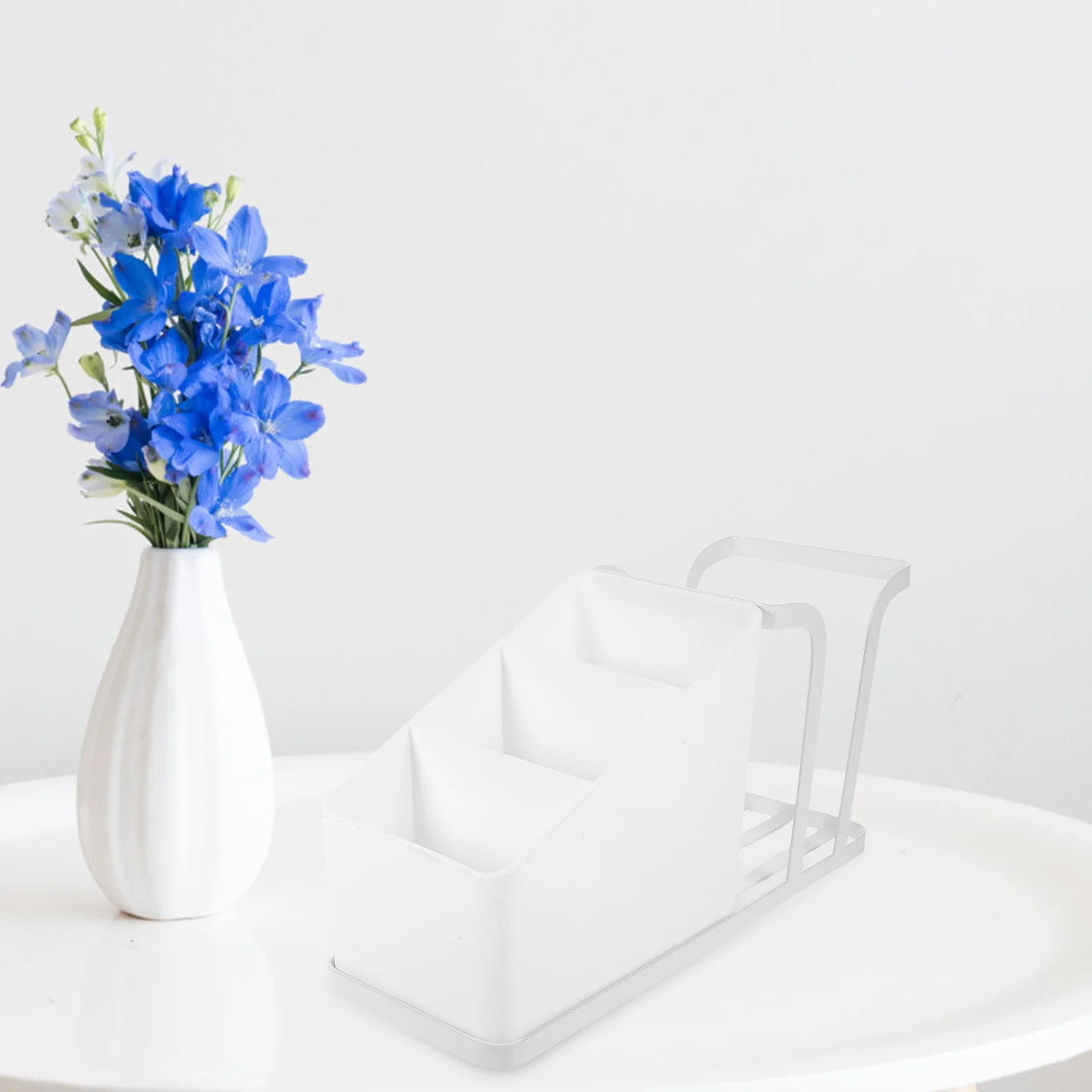 

Desktop Paper Cup Dispenser Holder White Coffee Station ganizer Paper Cup Dispenser Storage Rack for Office Home Kitchen