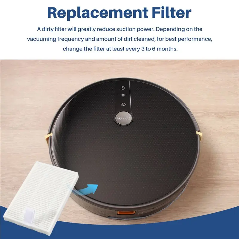 CKFAM-10PCS For LIECTROUX C30B Robot Proscenic 800T 820S Robot Vacuum Cleaner Parts HEPA Filter