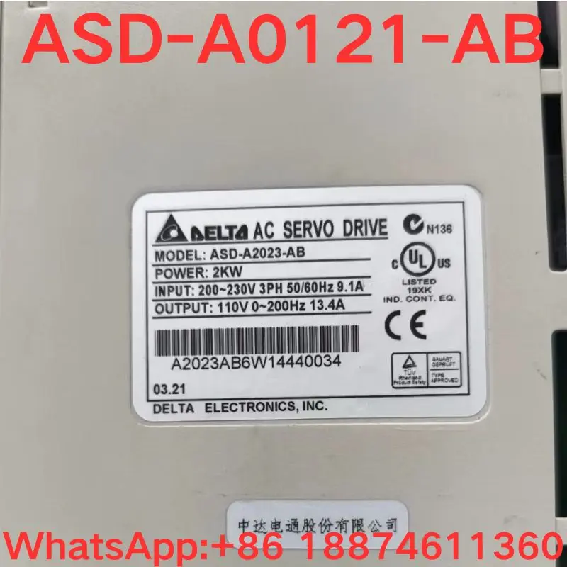 ASD-A0721-AB Servo Drive, Brand New, Embalagem Exterior, Não