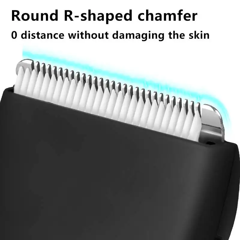 Body Hair Trimmer Shaver for Men Ball Trimmer for Groin Pubic Replaceable Ceramic Blade Groomer Electric Razor Waterproof IPX-7