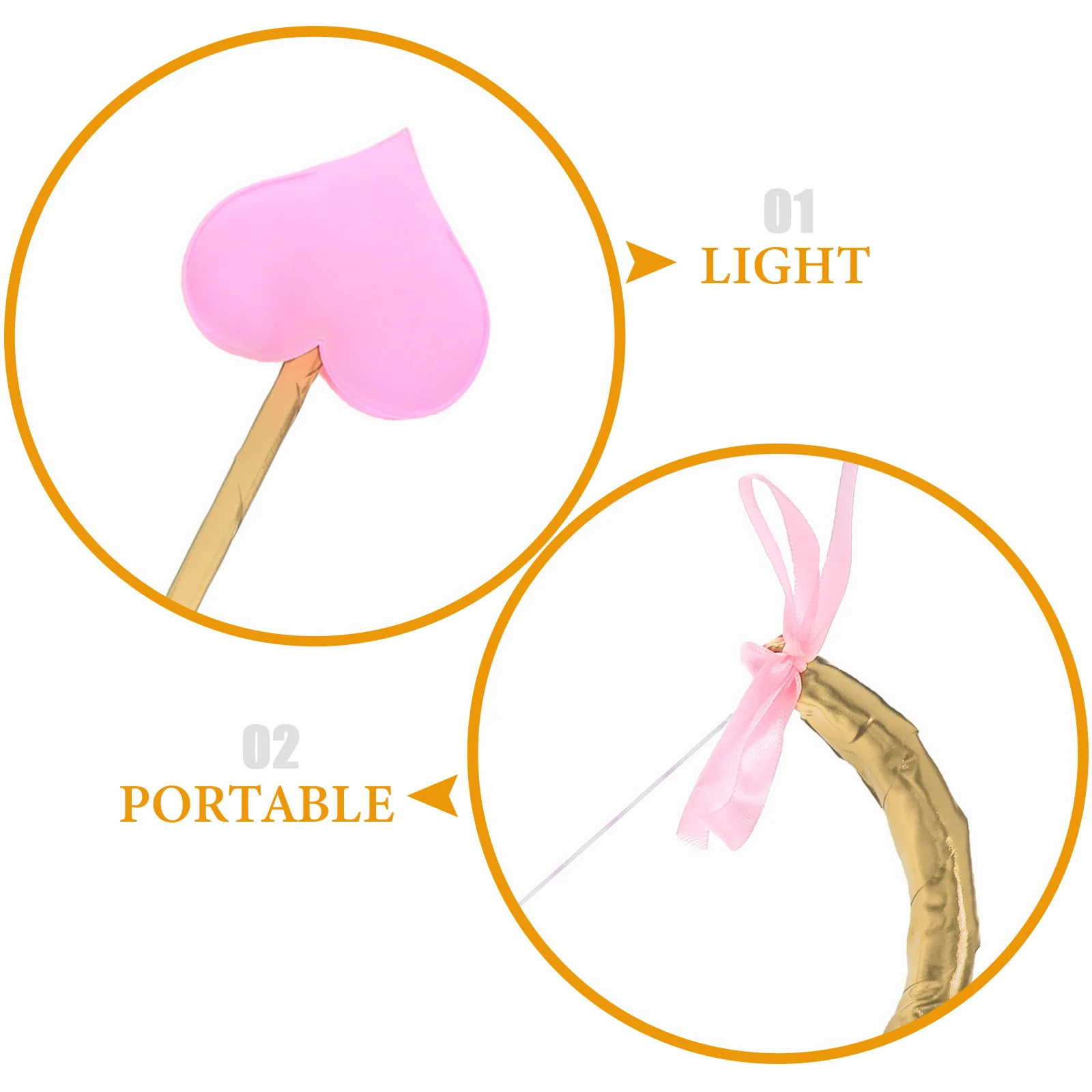 مجموعة واحدة من إكسسوارات حفلات كيوبيد لعيد الحب للنساء، دعائم كابينة تصوير للهالوين، لعب الأدوار