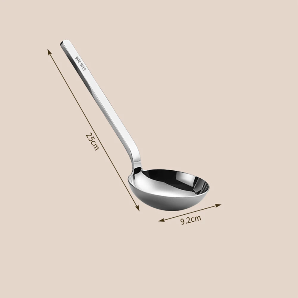 Comfortable Handle 304 Stainless Steel Spoon 18.8*9.2cm 7.41*3.62 Inches Short Handle Spoon Increased Scoop Capacity