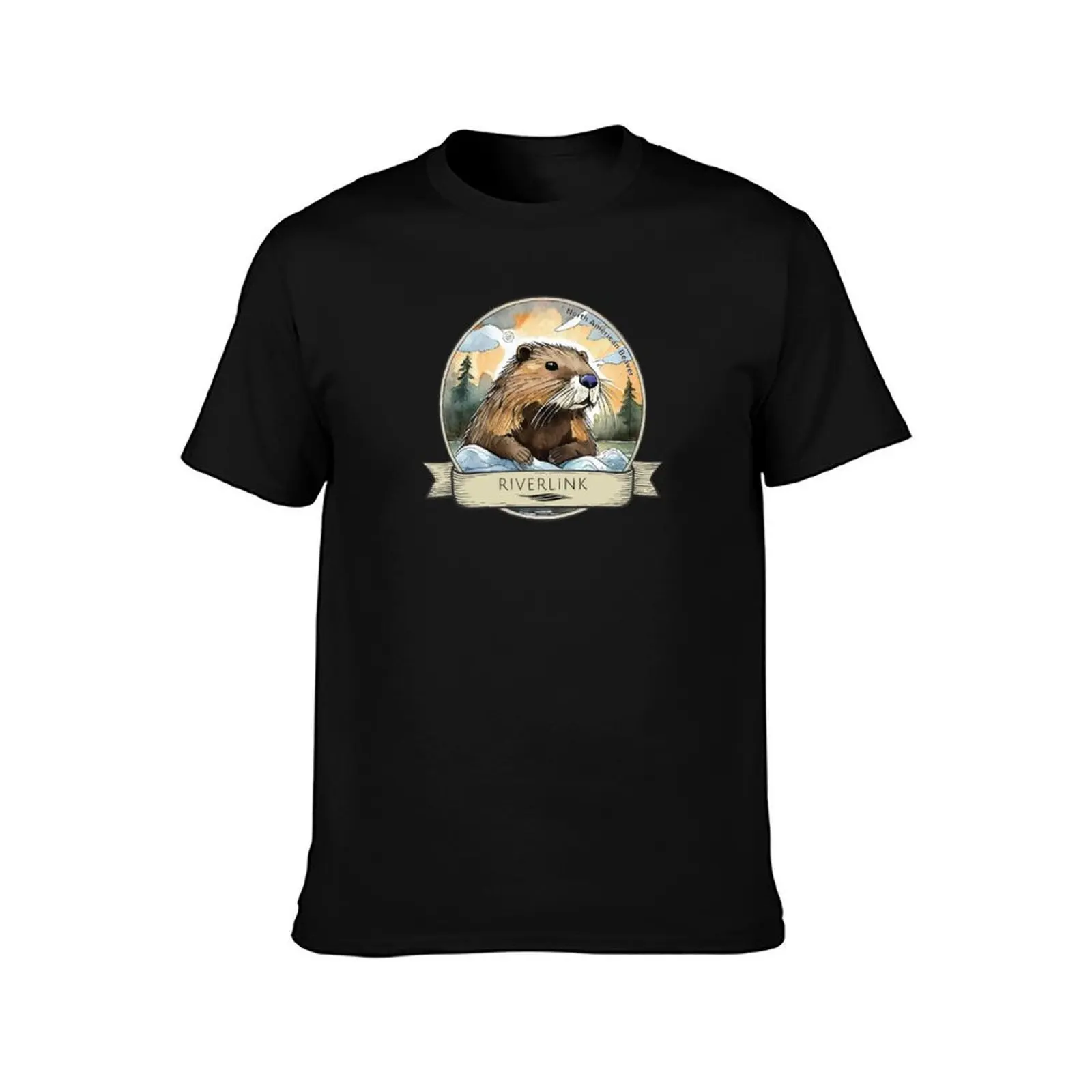 Masterworks: North American Beaver T-Shirt graphics Blouse mens cotton t shirts