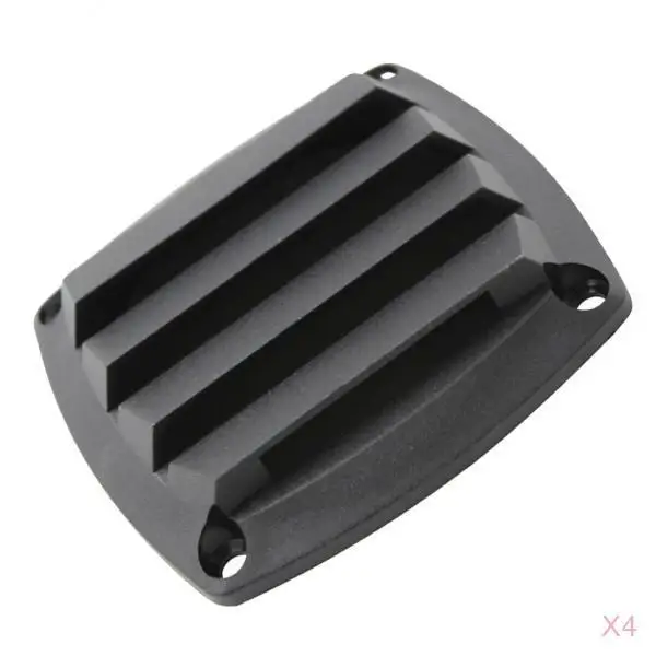 Marine Louvered Vent Black Plastic Boat Hull Air Vent Deck Hardware Cover for Boat Ventilation System