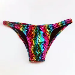 Pantalones cortos de competición de culturismo para hombres, pantalones cortos de escenario brillantes de colores, excelente rendimiento, pantalones cortos de competición triangulares elásticos, Club nocturno