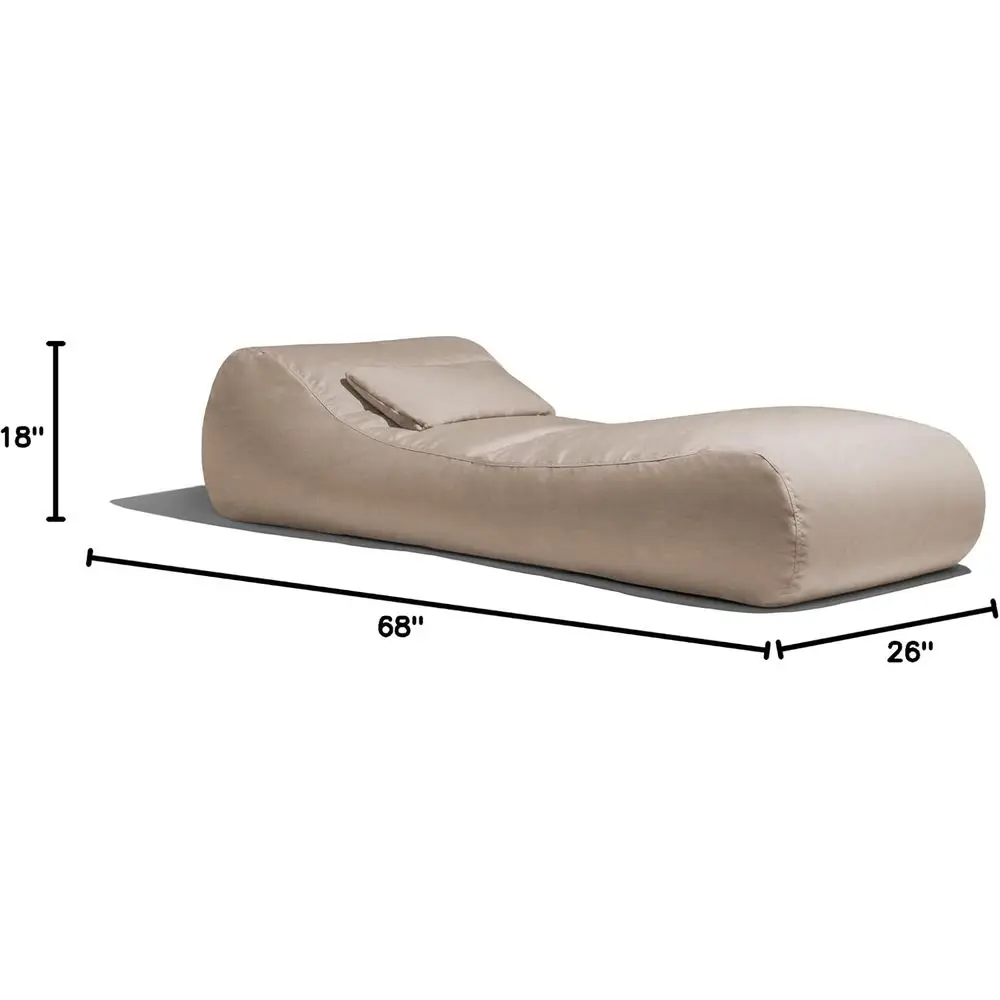 Arlo Outdoor Bean Bag Sun Lounger - Pool and Patio Chaise Recliner, lax