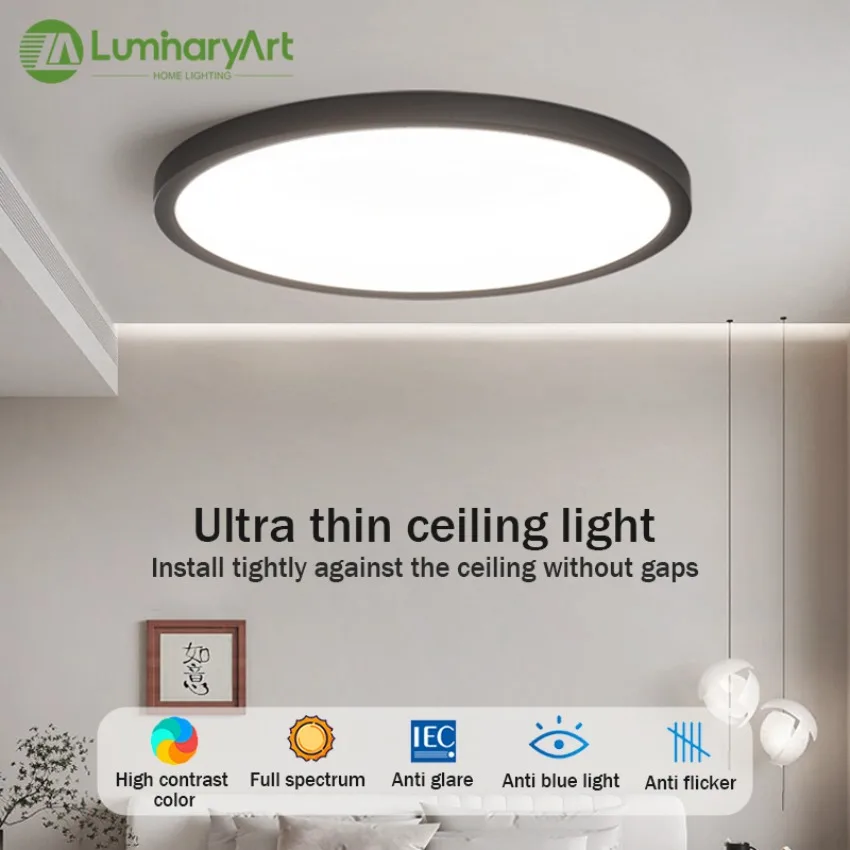 Super Sized LED Ceiling Light Modern Intelligent Remote Control Lighting 20 Inch Living Room Bedroom Study Decoration Lighting