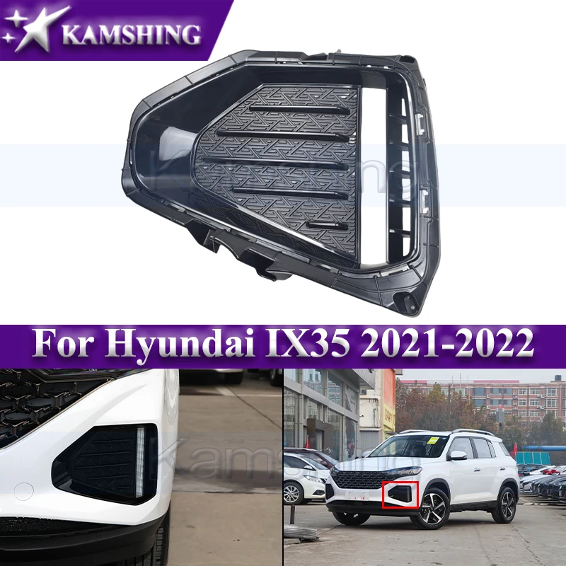 

Kamshing Daytime Running Light Frame For Hyundai IX35 2021-2022 Front Foglamp Cover Fog Light Decorative Cover Plate