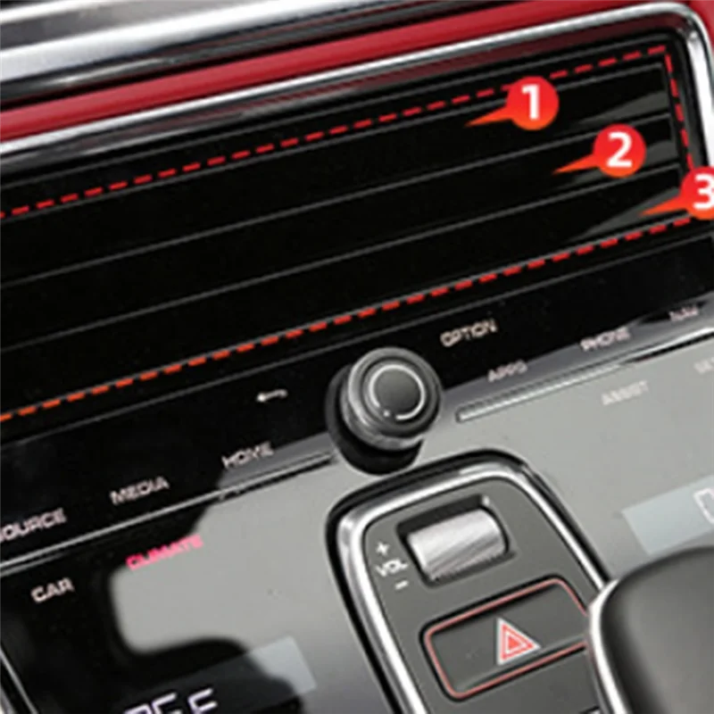 AY03-Tiras de reparo de ventilação de pá de ajuste de ventilação CA média do painel do carro 971819110 E Para Porsche Panamera 971 2017-2022