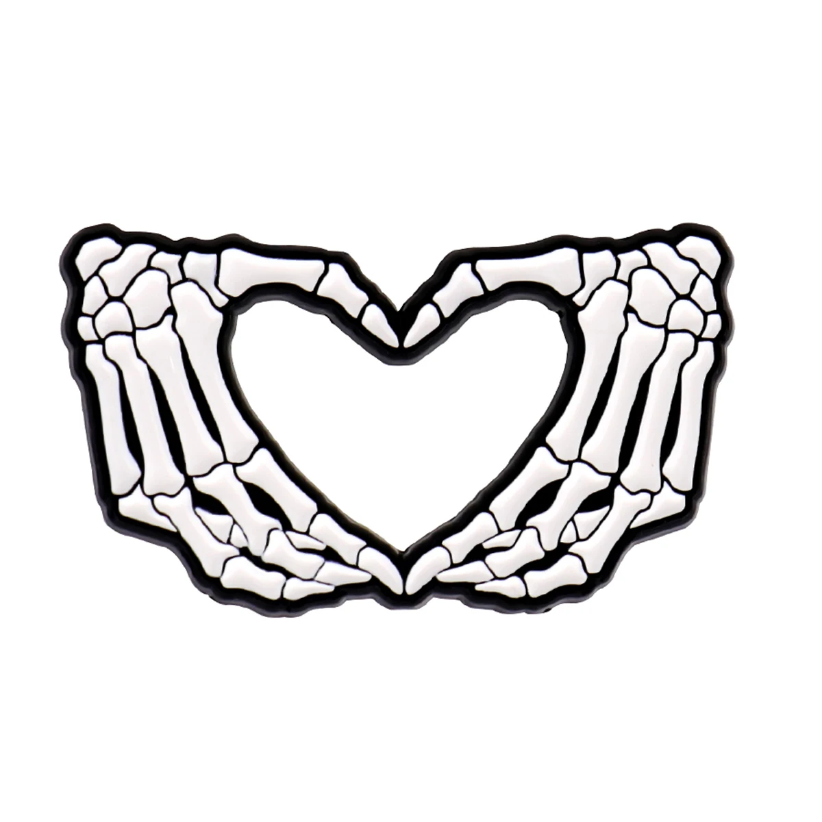 Halloween Skeleton Enamel Pin Love Gesture Brooch Pines Lapel Pins Creative Badge Clothing Accessories Punk Jewelry Lover Gifts