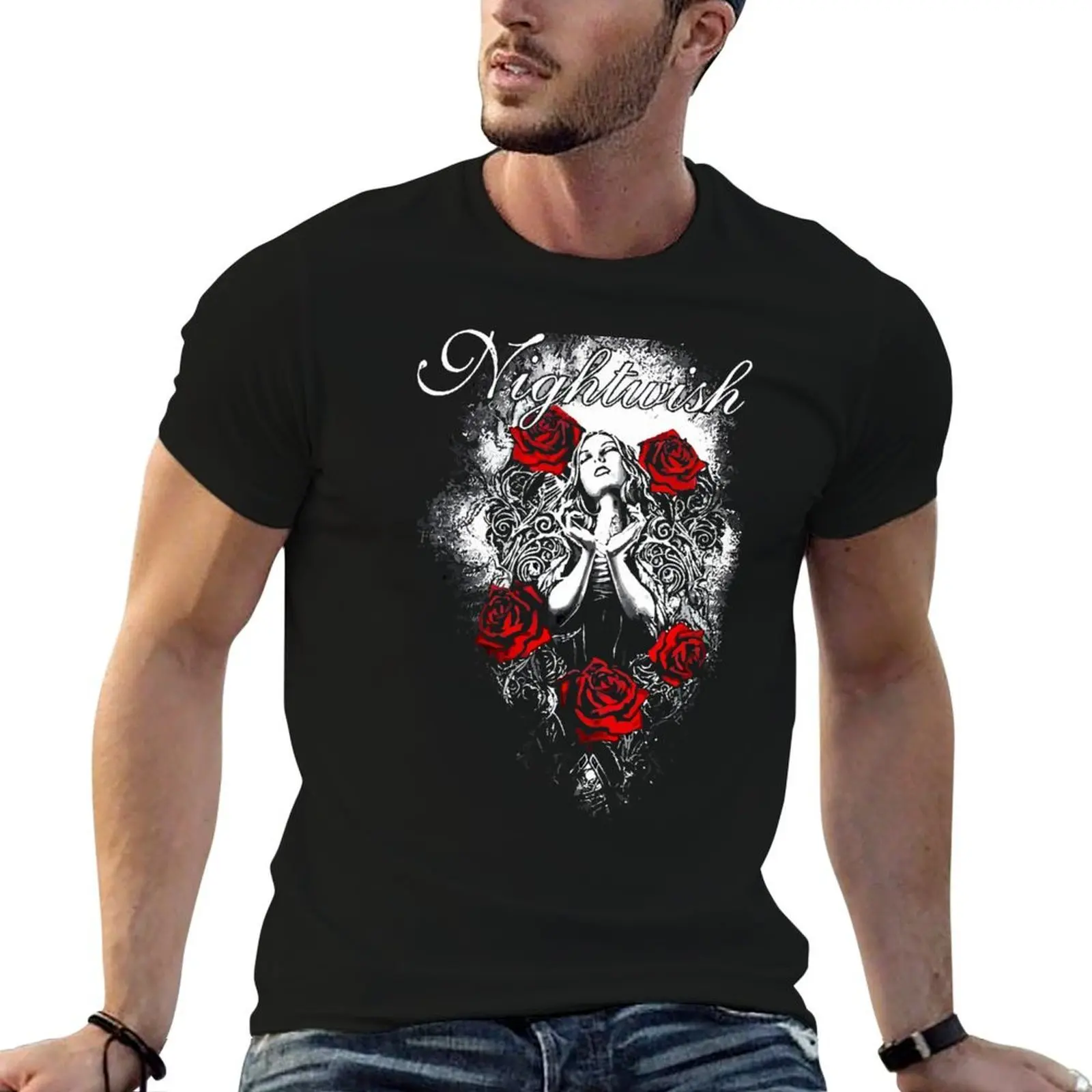 

nightwish T-Shirt man t shirt cotton funny t shirts man black cotton t-shirt plain for man package T-Shirt