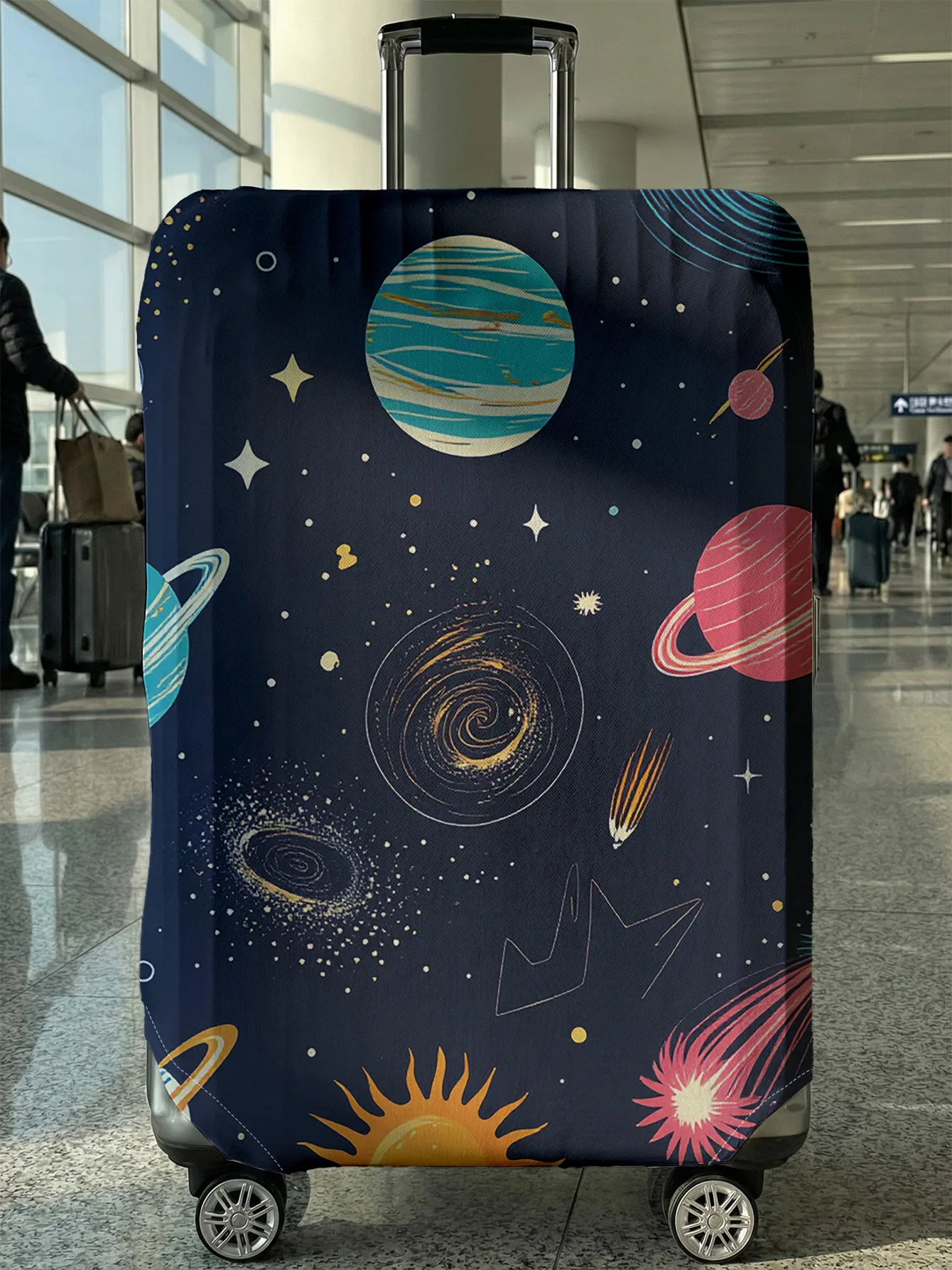 

Чехол для багажа с принтом Universe Planet Sun Comet, подходит для чемоданов 18-32 дюймов, чехол для ручки чемодана, дорожные аксессуары