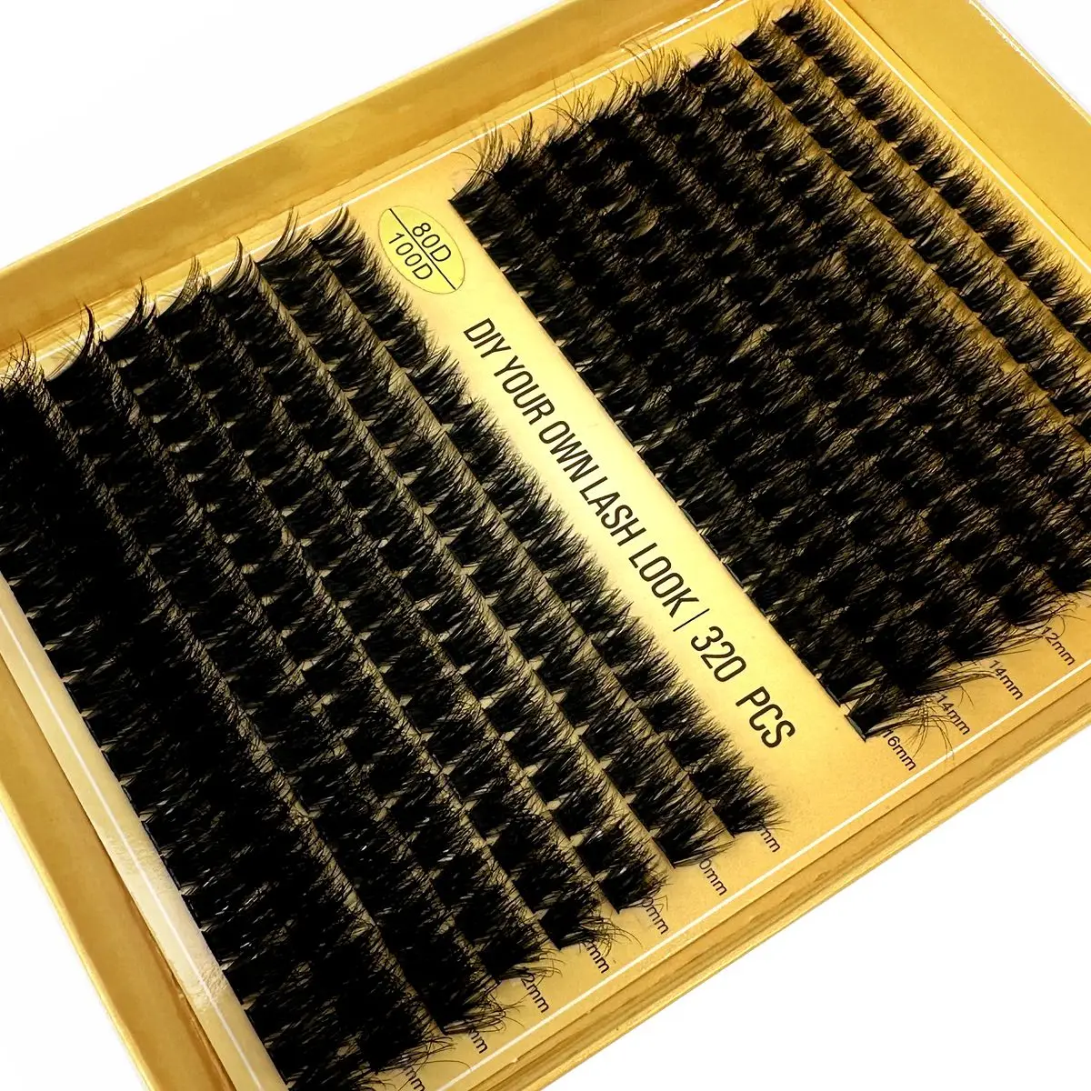 320Ps DIY 5D Fluffy Lash Clusters 60D 80D 100D Dicke Wimpern Cluster D/DD Curl Wispy Einzelne Wimpern 9-16mm Wimpern Verlängerung – Detail 22