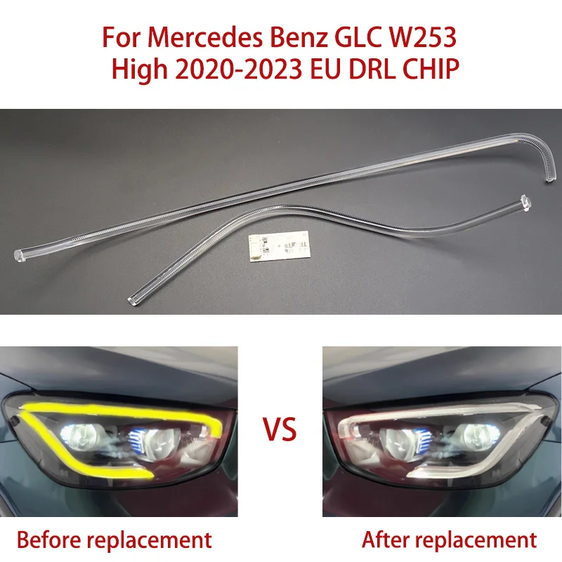 

For Mercedes-Benz GLC W253 2020-2023 LED European Version White Car DRL CHIP Angel Eye Daytime Running Light Ballast Module