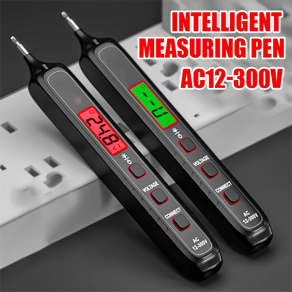 AC Voltage 12-300V Digital Voltage Tester Pen Non Contact Electrical NCV Induction Live Wire Breakpoint Finder with Screwdriver