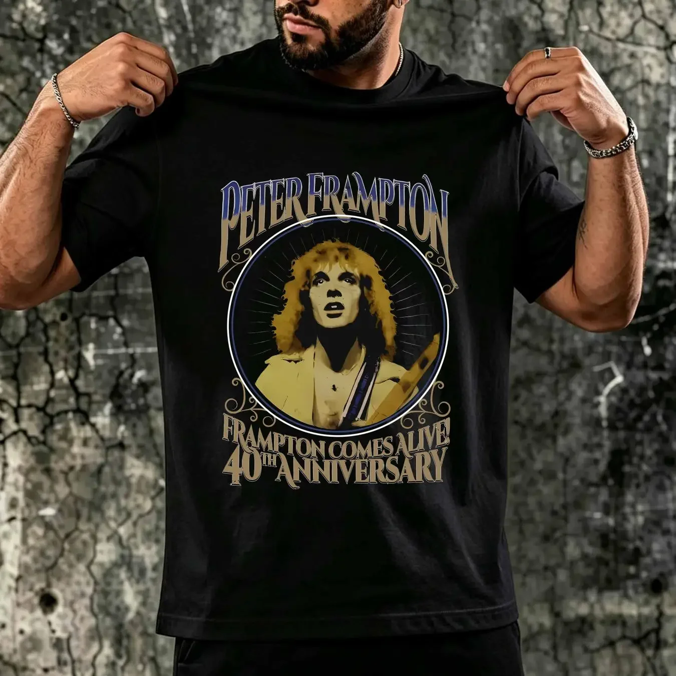 washed T Shirt Peter Frampton Comes Alive 40th Anniversary Size S 4XL ZZ791 vintage Washed Comfortable Breathable graphic Soft