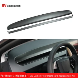 For 2024 Model 3 Highland 2025 New Model Y Juniper Dry Molded Full Carbon Fiber Replacement Dashboard Car Accessories