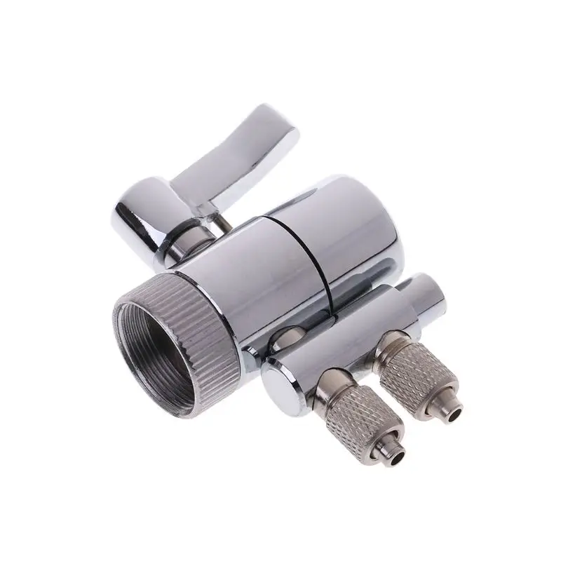 Grifo con filtro agua, doble desviador para válvula M22 a 1/4", latón cromado