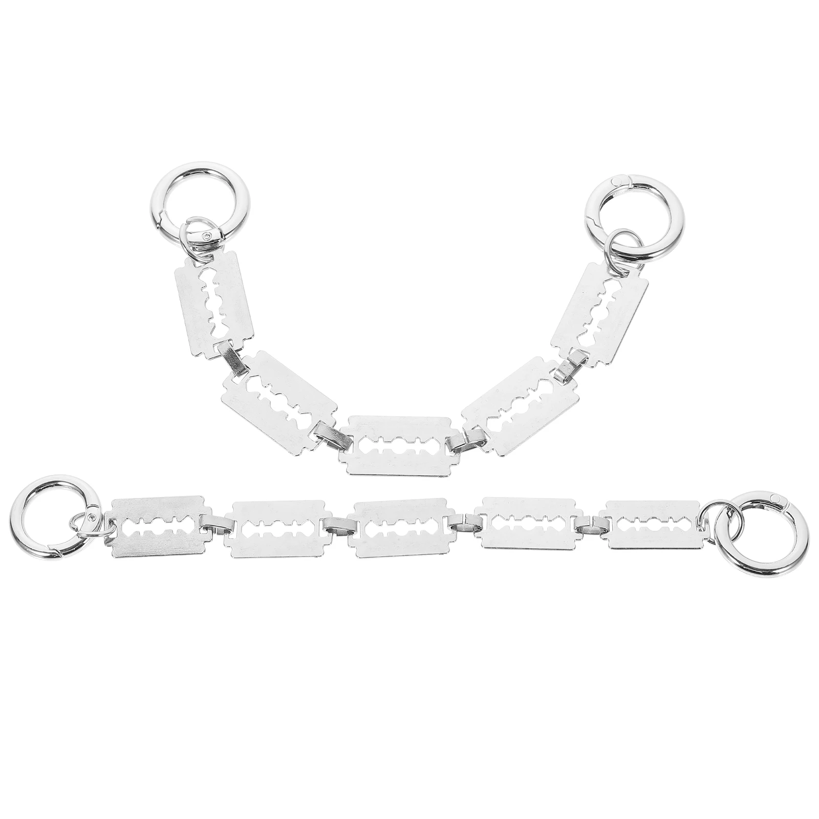 

2 Pcs Metal Shoe Chain Punk Style Accessories for Shoes Decoration Lightweight Smooth Durable Charm Fits Outfits Gothic Fashion