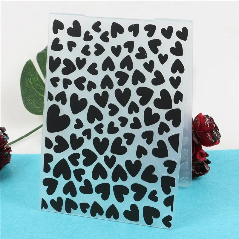 Love Heart Plastic Embossing Folder Template for Scrapbooking Photo Album Paper Card Making Decoration